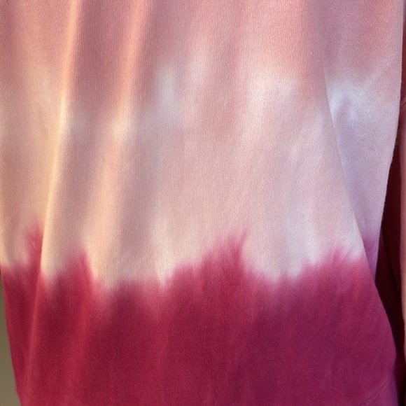 NWT WILDFOX TYE DYE HOODED SLOUCHY ALGODON COTTON PULLOVER PINK OMBRÉ SIZE SM - Picture 6 of 13